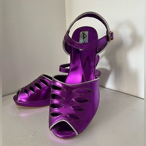 Lulu Hun Purple Wedge Shoes